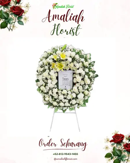 Krans Bunga Duka Mawar